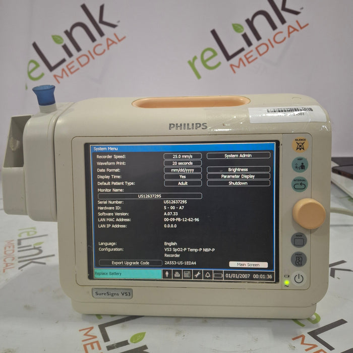 Philips Suresigns VS3 Vital Signs Monitor