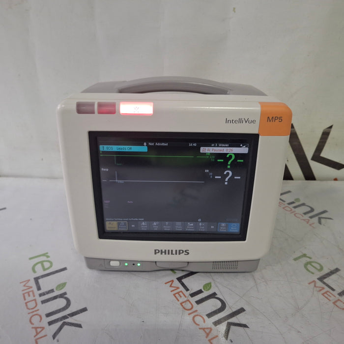Philips Intellivue MP5 - ECG, Fast SpO2, NIBP Patient Monitor