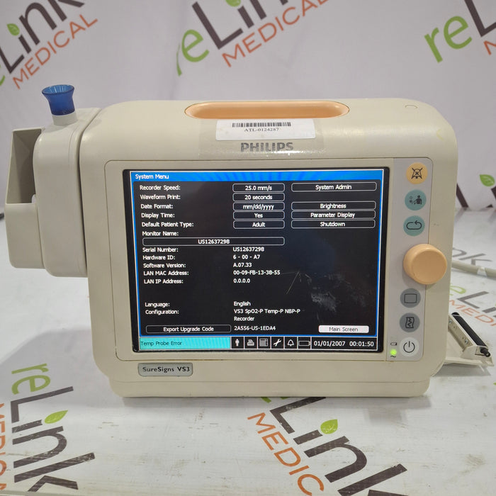 Philips Suresigns VS3 Vital Signs Monitor