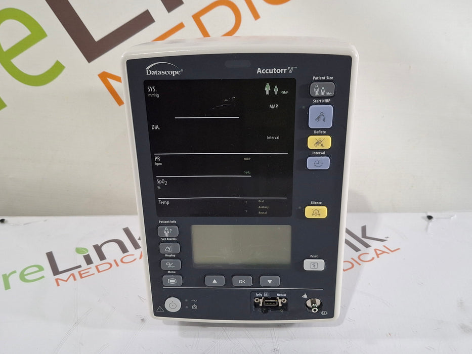Mindray Datascope Accutorr V Vital Signs Monitor