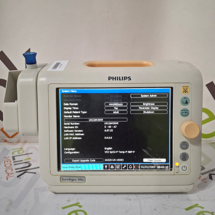 Philips Suresigns VS3 Vital Signs Monitor