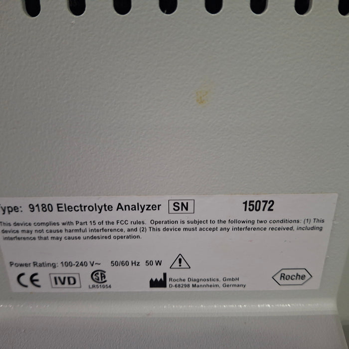 Roche Diagnostics 9180 Electrolyte Analyzer