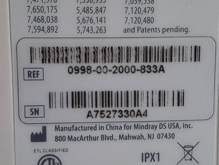Mindray Datascope Accutorr V Vital Signs Monitor