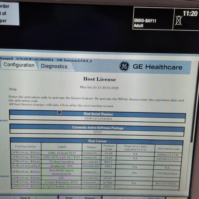 GE Healthcare Carescape B650 Post Anesthesia Care Patient Monitor