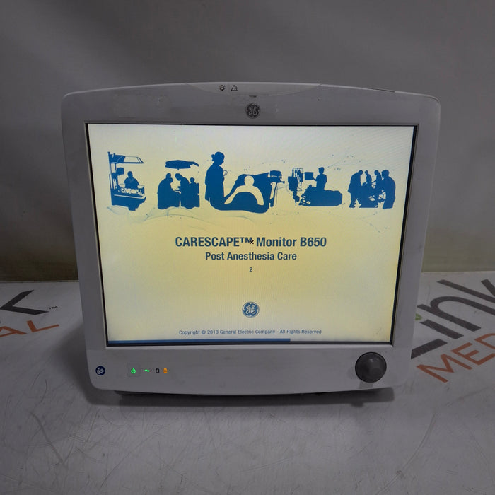 GE Healthcare Carescape B650 Post Anesthesia Care Patient Monitor