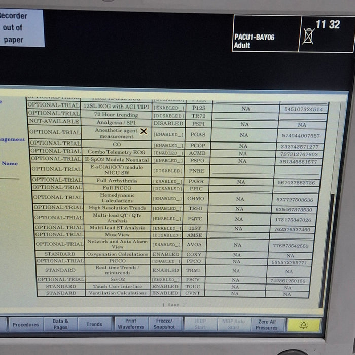 GE Healthcare Carescape B650 Post Anesthesia Care Patient Monitor