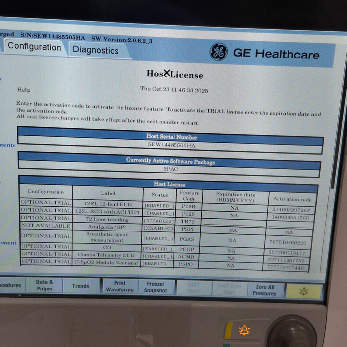 GE Healthcare Carescape B650 Post Anesthesia Care Patient Monitor