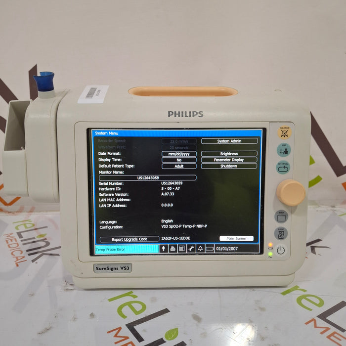 Philips Suresigns VS3 Vital Signs Monitor
