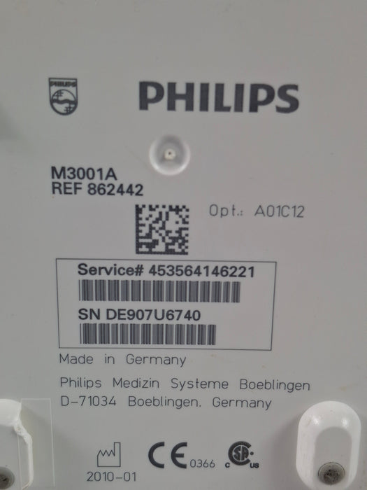 Philips M3001A-A01C12 Fast SpO2, NIBP, 12 lead ECG MMS Module