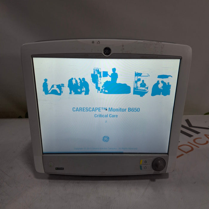GE Healthcare Carescape B650 Critical Care Patient Monitor