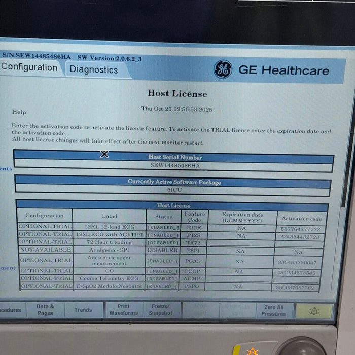 GE Healthcare Carescape B650 Critical Care Patient Monitor