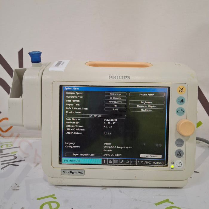 Philips Suresigns VS3 Vital Signs Monitor