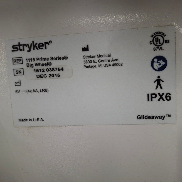 Stryker 1115 Big Wheel Glideaway Stretcher