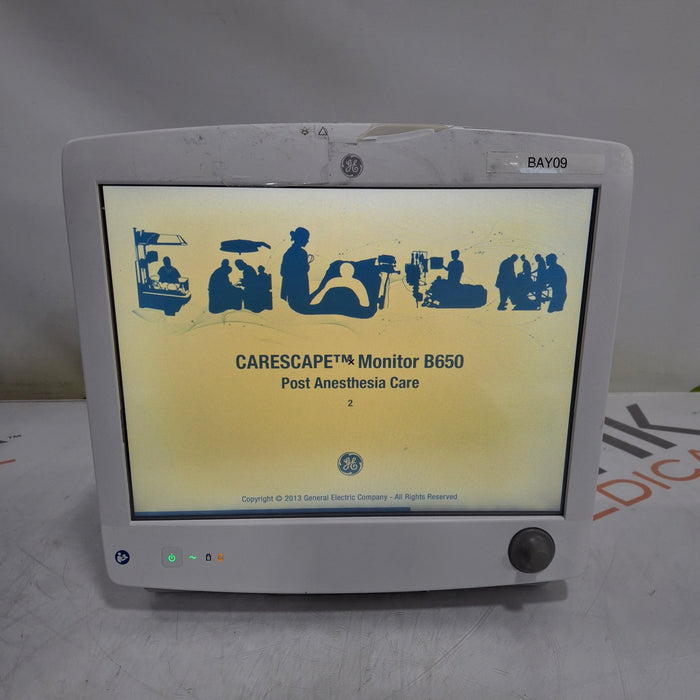 GE Healthcare Carescape B650 Post Anesthesia Care Patient Monitor