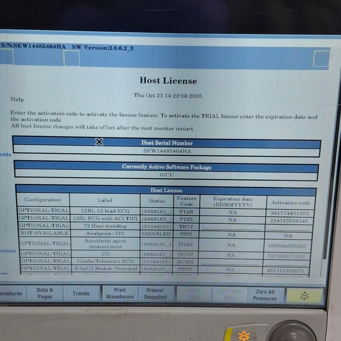 GE Healthcare Carescape B650 Critical Care Patient Monitor