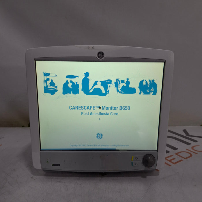 GE Healthcare Carescape B650 Post Anesthesia Care Patient Monitor
