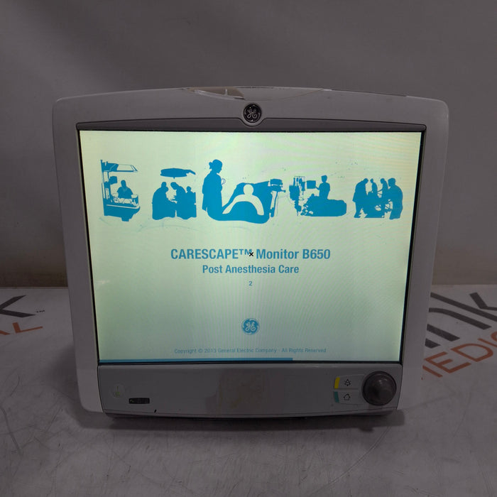 GE Healthcare Carescape B650 Post Anesthesia Care Patient Monitor