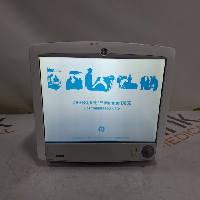 GE Healthcare Carescape B650 Post Anesthesia Care Patient Monitor