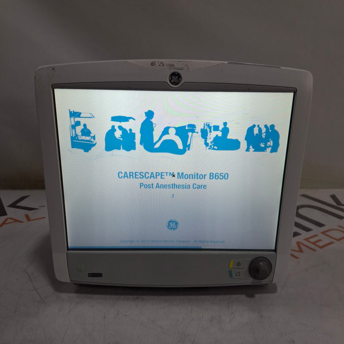 GE Healthcare Carescape B650 Post Anesthesia Care Patient Monitor