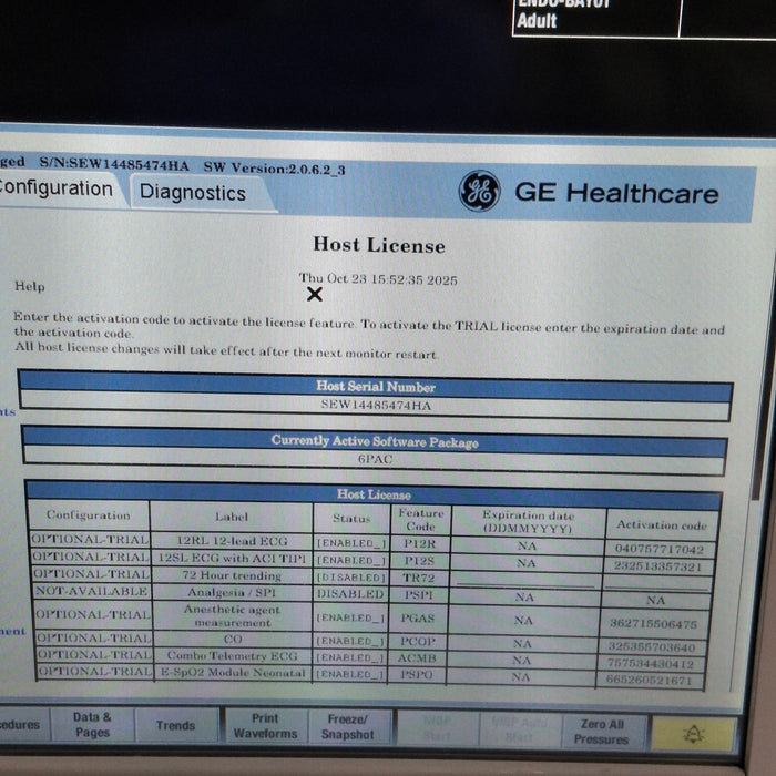 GE Healthcare Carescape B650 Post Anesthesia Care Patient Monitor