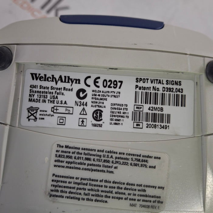 Welch Allyn Spot 420 - NIBP, Masimo SpO2 Vital Signs Monitor