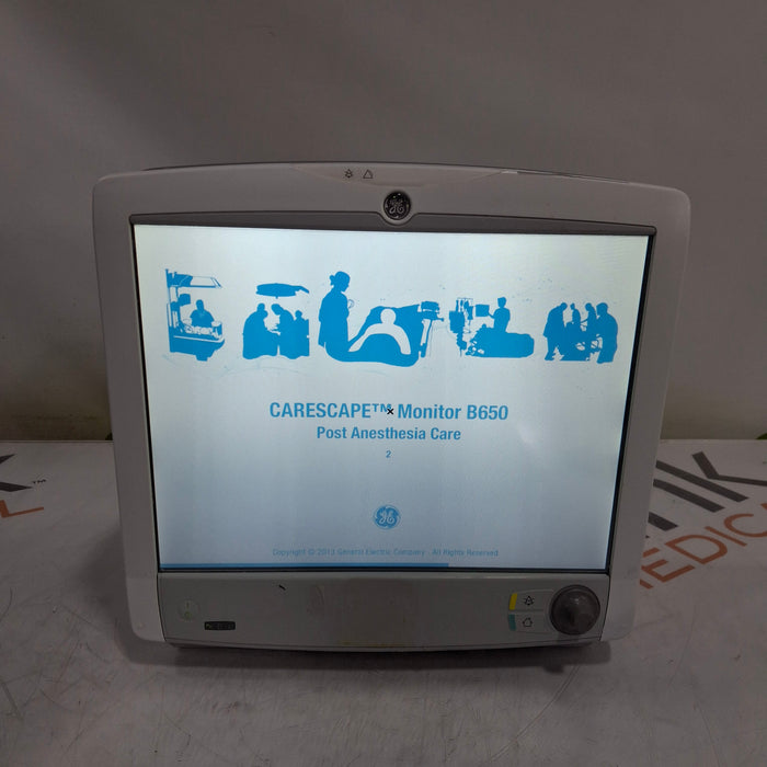 GE Healthcare Carescape B650 Post Anesthesia Care Patient Monitor