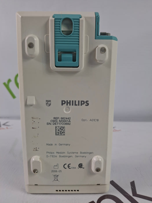 Philips M3001A-A01C18 Fast SpO2, NIBP, 12 lead ECG, Temp, IBP MMS Module