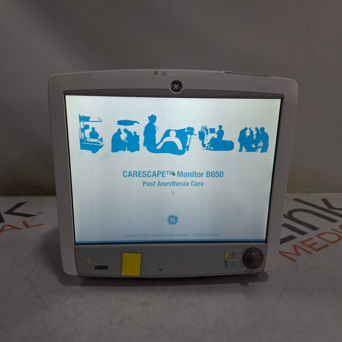 GE Healthcare Carescape B650 Post Anesthesia Care Patient Monitor