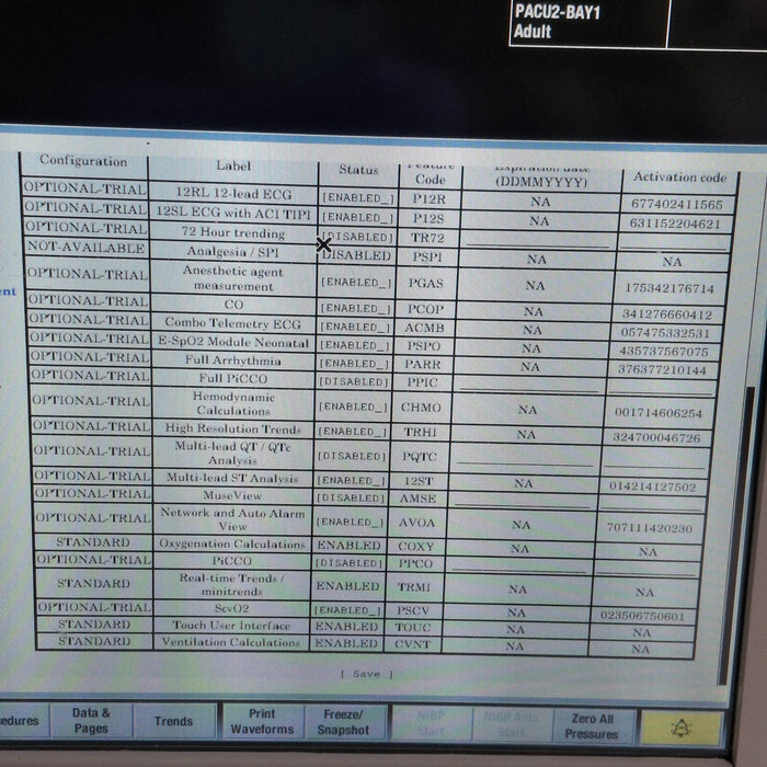 GE Healthcare Carescape B650 Post Anesthesia Care Patient Monitor