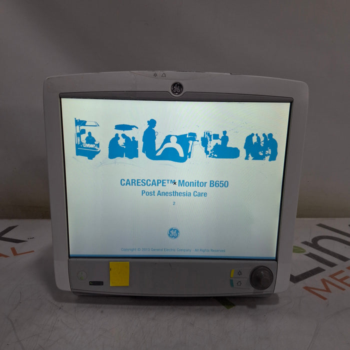 GE Healthcare Carescape B650 Post Anesthesia Care Patient Monitor