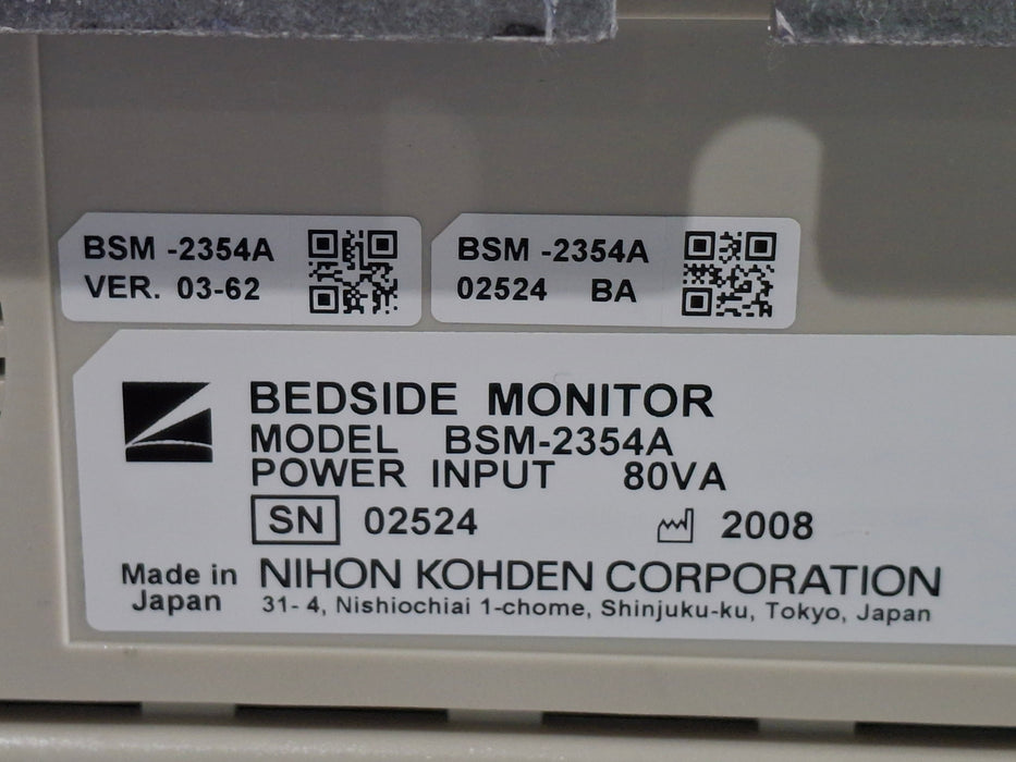Nihon Kohden BSM-2354A Bedside Monitor