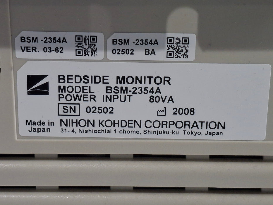 Nihon Kohden BSM-2354A Bedside Monitor