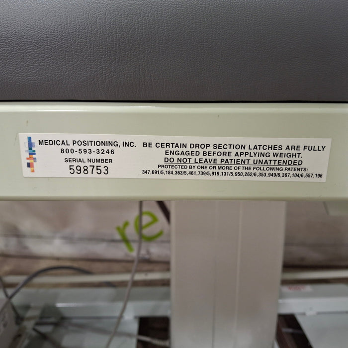 Medical Positioning, Inc. 1222 Ultrasound Echo Table