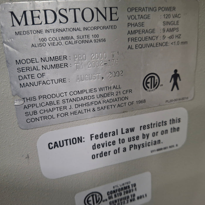 Medstone Pro 2000 TM Vascular Table