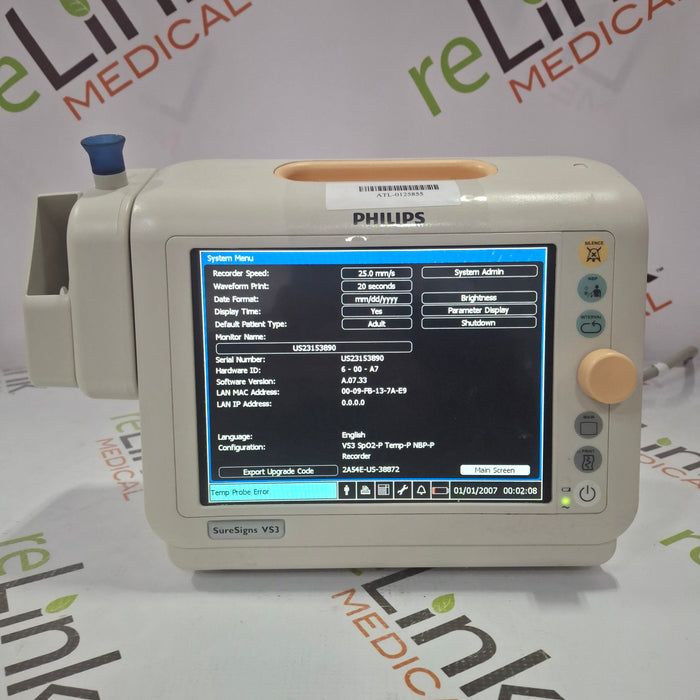 Philips Suresigns VS3 Vital Signs Monitor