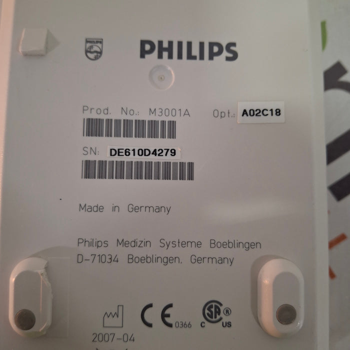 Philips M3001A-A02C18 OxiMax SpO2, NIBP, 12 lead ECG, Temp, IBP MMS Module