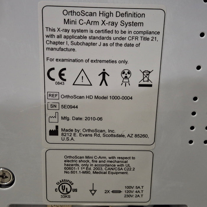 Orthoscan HD 1000-0004 Mini C-Arm