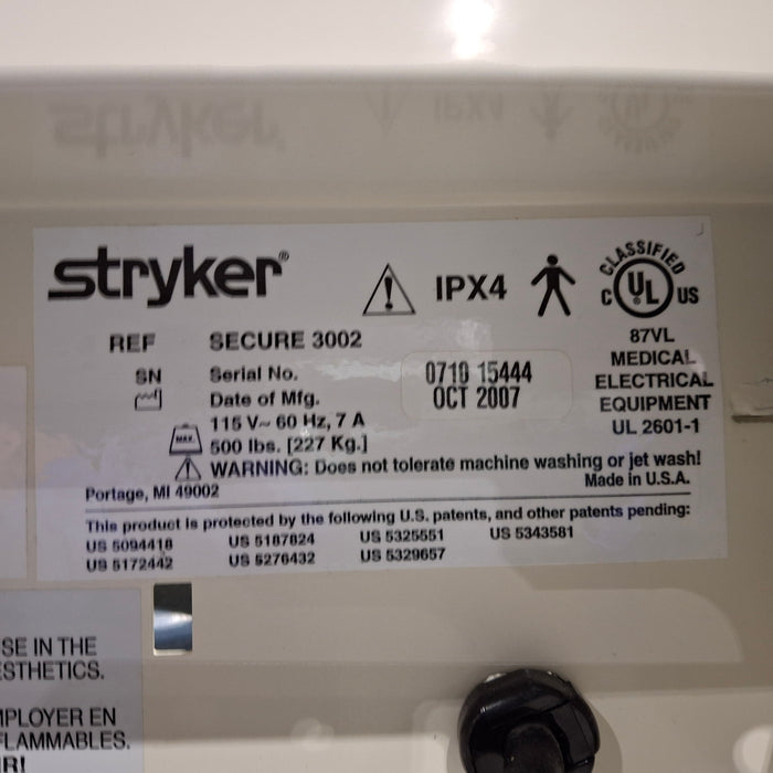 Stryker Secure II 3002 Hospital Bed
