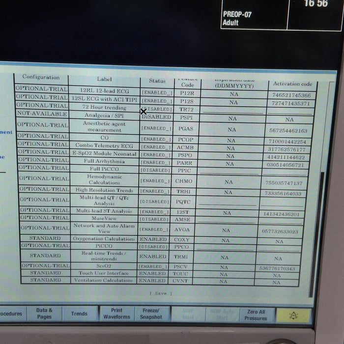 GE Healthcare Carescape B650 Post Anesthesia Care Patient Monitor
