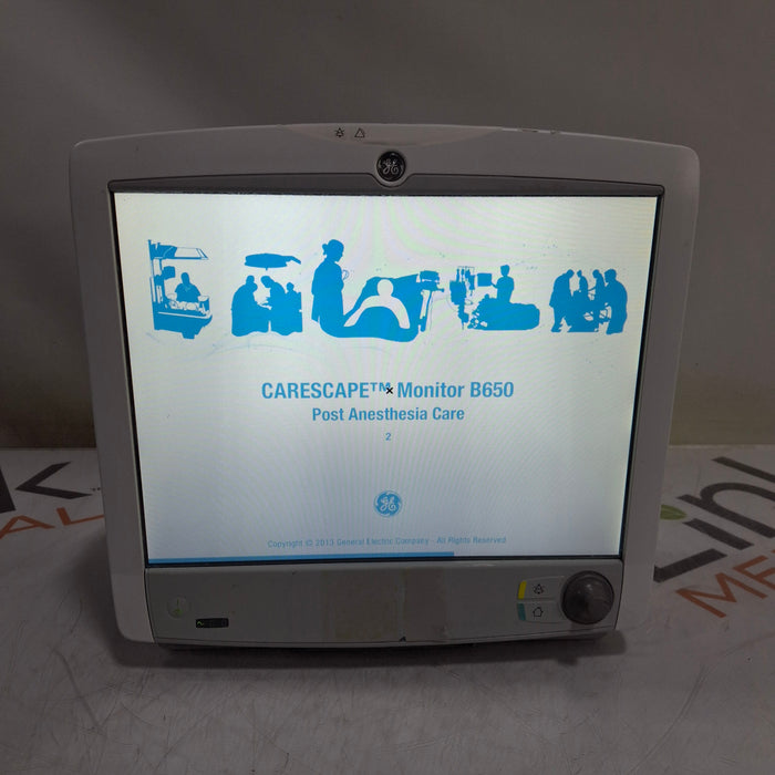GE Healthcare Carescape B650 Post Anesthesia Care Patient Monitor
