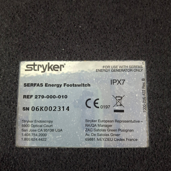 Stryker SERFAS Energy Foot Control