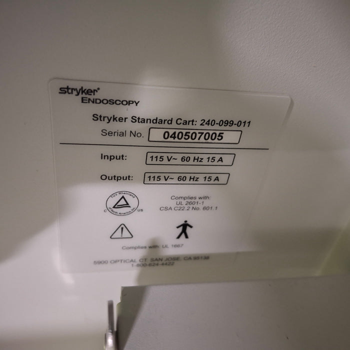 Stryker 240-099-011 Standard Cart
