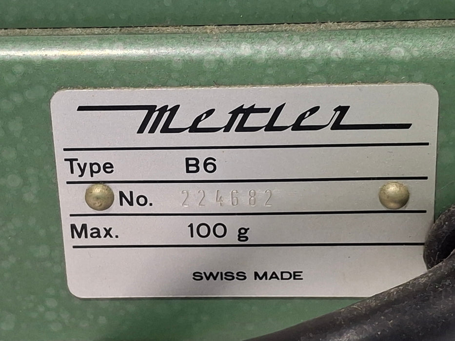 Mettler Instruments Corp. B6 Enclosed Balance Scale