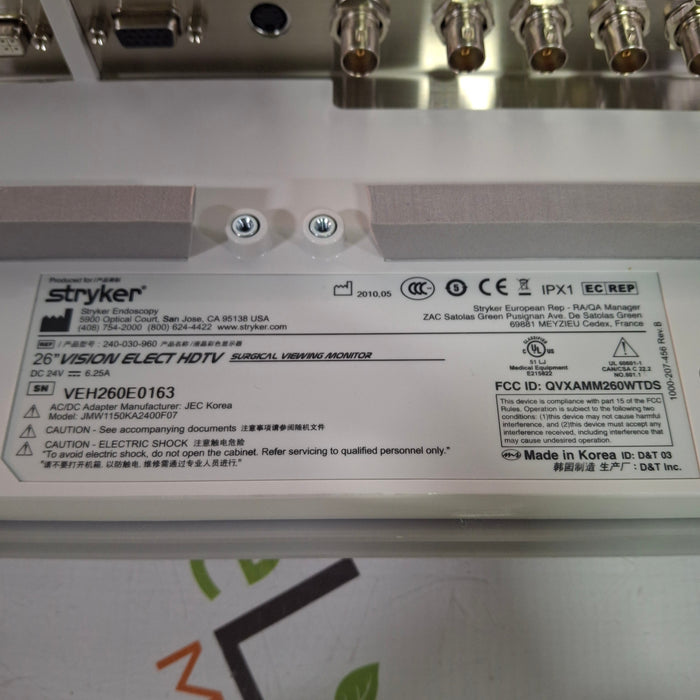 Stryker WiSe 26" HDTV Surgical Display 240-030-960 Monitor