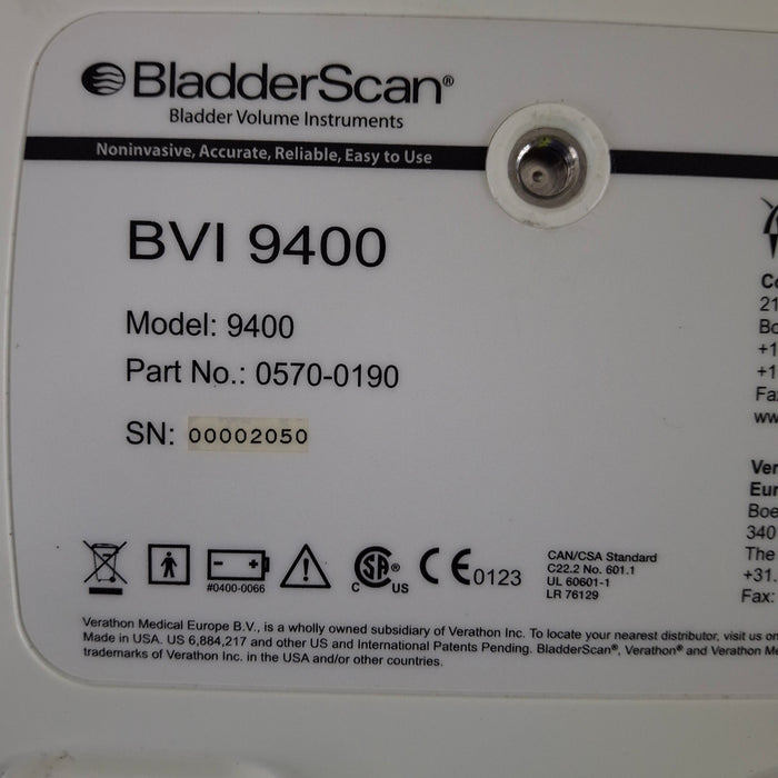 Verathon Medical, Inc BVI 9400 Bladderscan