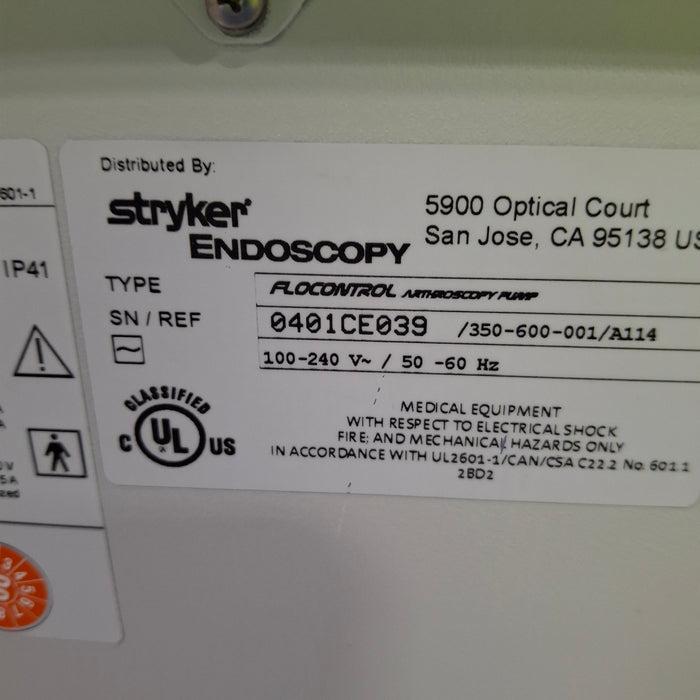 Stryker Flocontrol Arthroscopy Pump