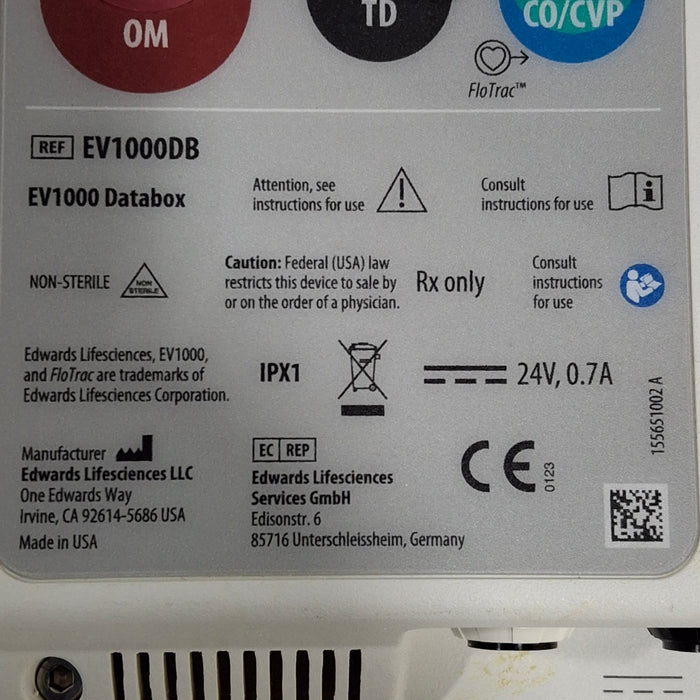 Edwards Lifesciences EV1000 Clinical Platform Hemodynamic Monitoring EVPMP