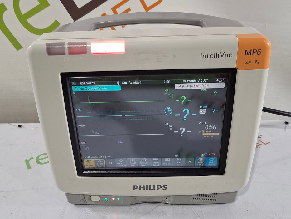 Philips Intellivue MP5 - ECG, Fast SpO2, NIBP CO2 Patient Monitor