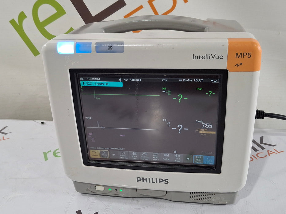 Philips IntelliVue MP5 SpO2, ECG, NIBP, IBP, Temp, CO2 Patient Monitor