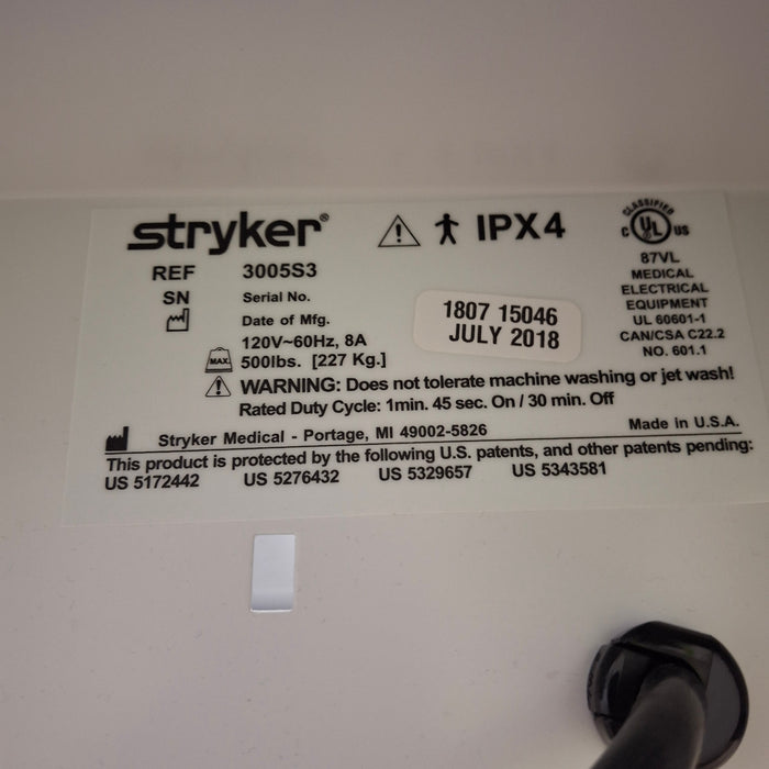 Stryker Secure III 3005 Hospital Bed